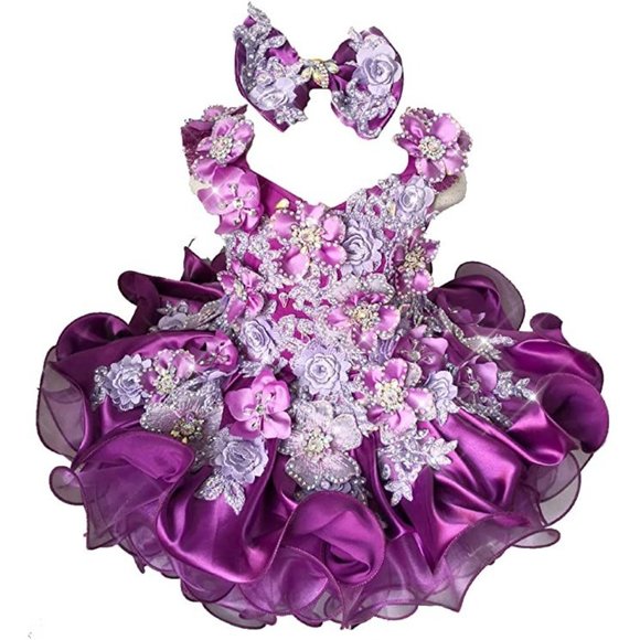 Sparkling Bling Things Other - NEW Beautiful Sparkling Bling Rhinestone Baby Purple Flower Girl Pageant…